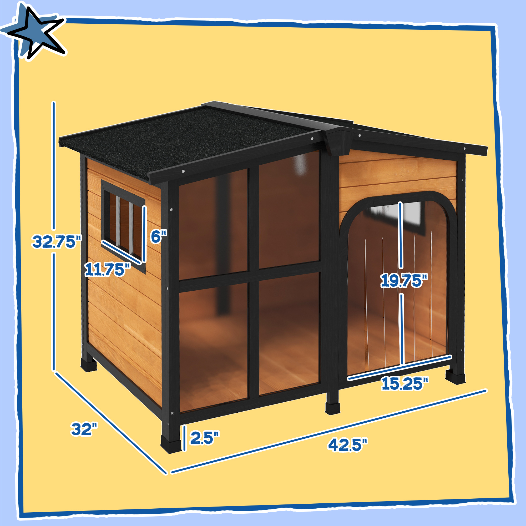 Casa para Perros de Madera - Exterior. - Imagen 4