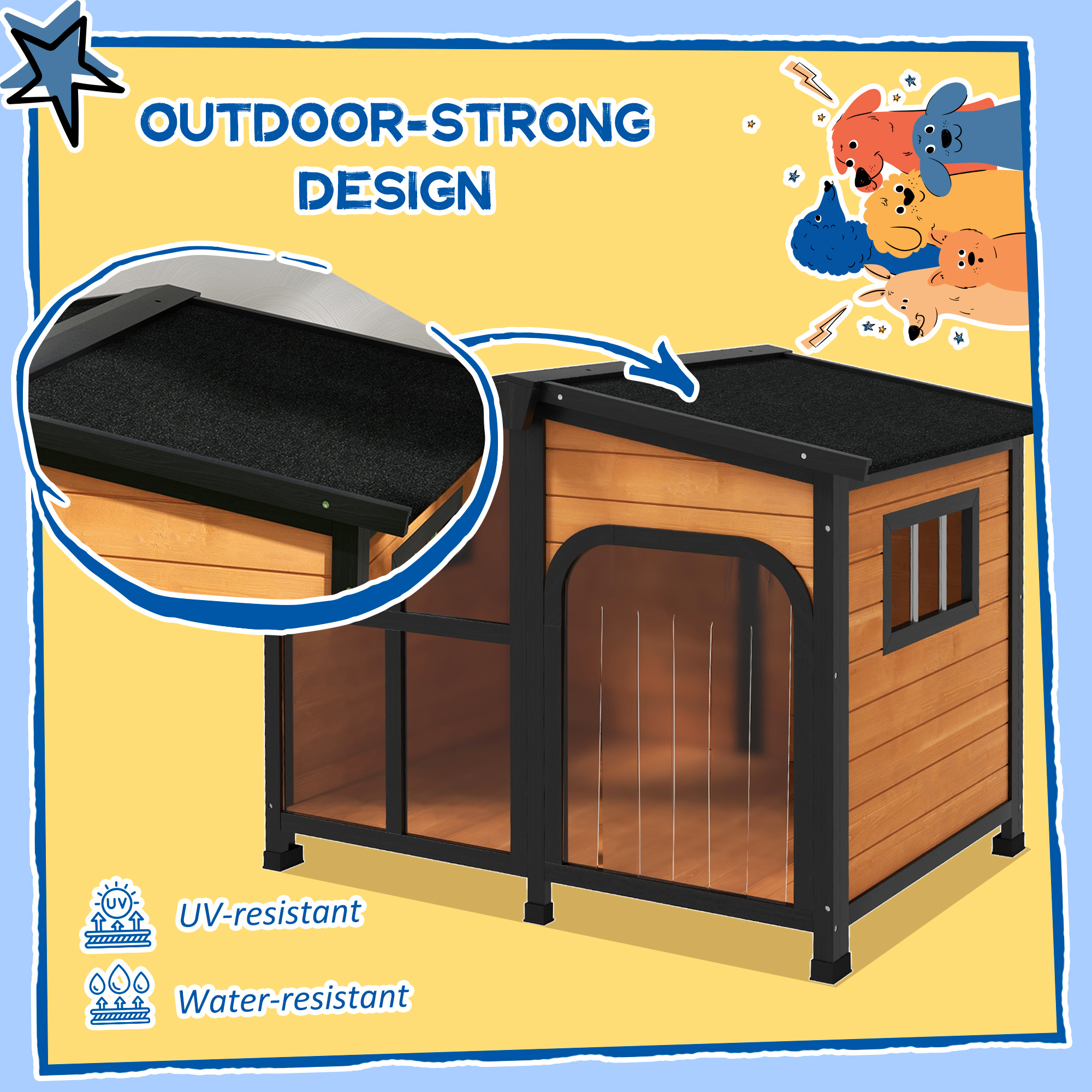 Casa para Perros de Madera - Exterior. - Imagen 6