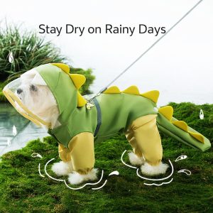 Impermeable de Dinosaurio para Perros - Todos los tamaños